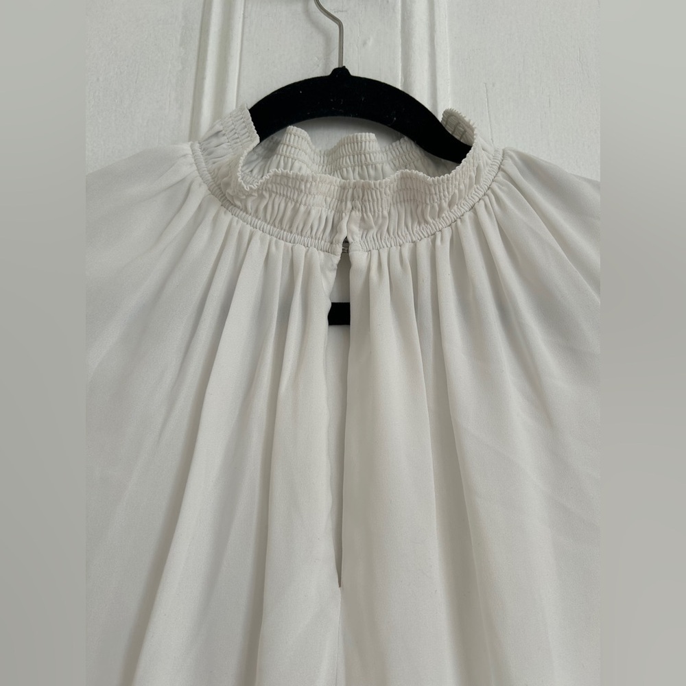 Babaton Aritzia Women's White Collared Keyhole Harry Blouse  | Women's XS - Picture 5 of 5